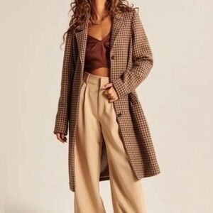 *NWT* Abercrombie & Fitch Houndstooth Coat - XL Tall *Never Worn*
